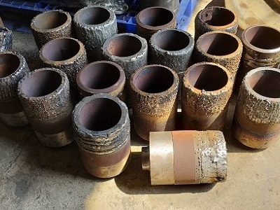 Phục hồi  con lăn đỡ phôi trong ngành thép